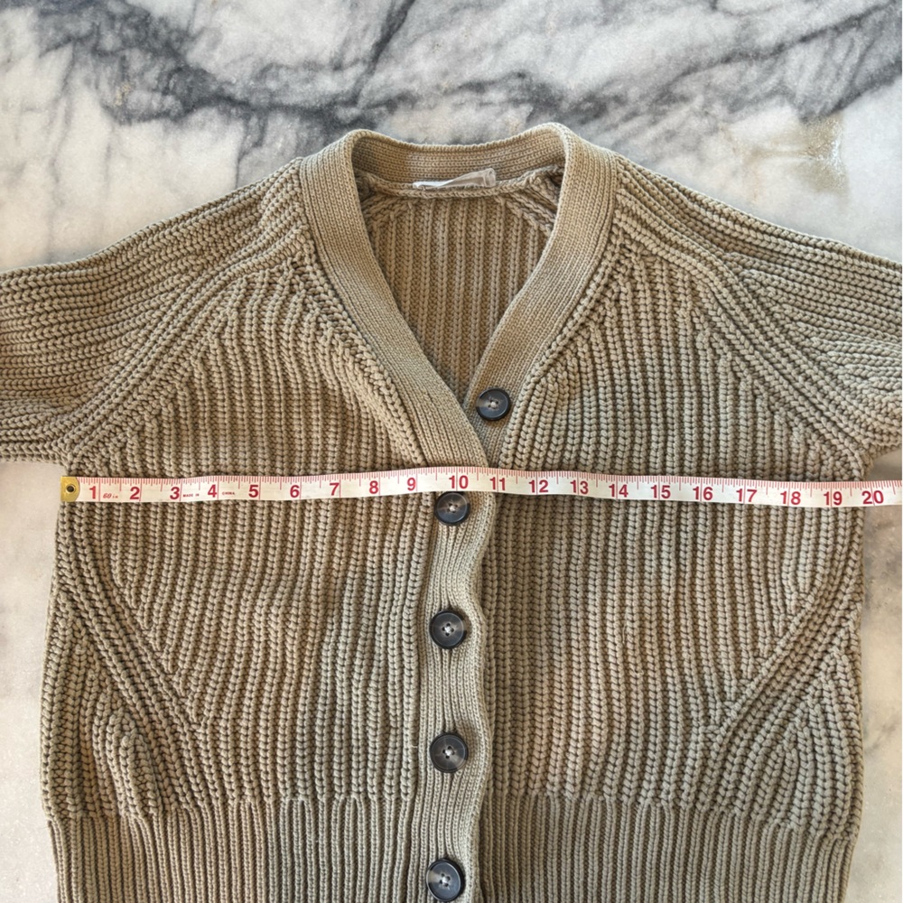 Everlane chunky knit V-neck Cardigan Sz S - Picture 6 of 8